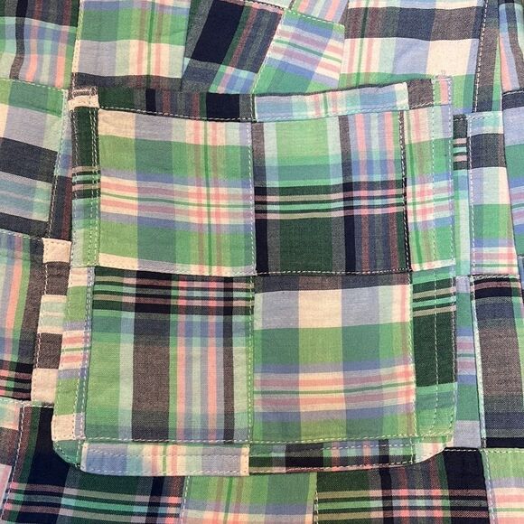 TALBOTS Ladies Summer Blazer Madras Preppy Plaid Cotton Patchwork Blazer Jacket - Picture 3 of 7